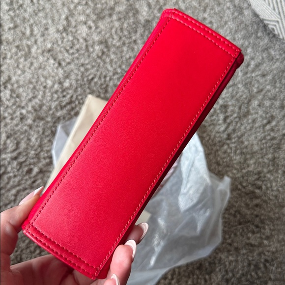 NWT Tory Burch Ella Nylon Mini Tote - Brilliant Red - Picture 6 of 7